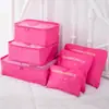 Bolsa de Viagem Transfronteiriça Estilo Coreano Conjunto de 6 Peças Tecido Oxford Sacos Organizadores de Sapatos Roupas Sacos Separadores de Roupa Íntima