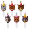 Decoração de festa temática de aniversário para animais de estimação Bandeira de puxar de gato animal Banner de rosto de gato Flor de aniversário Gato Star Man Pull Flag