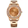 Comercio Exterior Popular de Moda Patrón Romano Incrustado de Diamantes Reloj para Mujer Reloj para Mujer Correa de Acero Reloj de Cuarzo para Mujer Fabricante Procesamiento y Personalización