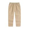Pantalones casuales de cintura elástica para niños, pantalones de primavera, verano, otoño e invierno para niños, traje para niños medianos y grandes, pantalones escolares caqui para estudiantes de escuela primaria