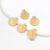 Chapado en Oro Real de 18K Color que se Conserva Fortuna Ábaco Colgante Pequeño Joyería DIY Encanto Pequeña Pendientes Colgantes para Orejas Pulsera D104