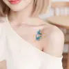 Lindas Pegatinas de Tatuaje de Mariposa Azul, Pegatinas de Tatuaje Impermeables de Larga Duración para Brazos y Piernas de Niñas, Adecuadas para Actividades y Citas, Pegatinas de Maquillaje Frescas