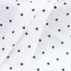 Pijama de doble capa de crepé estampado con pequeñas estrellas de cinco puntas, tela para ropa de casa, tela de gasa para bebé, tela para toalla de baño