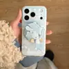 Funda para Teléfono Móvil Cute Cartoon Umbrella Jade Dog Stand Apple 17Promax Adecuada para 16Pro Magnética de Doble Capa 15P
