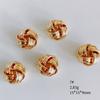 Acessórios de jóias DIY atacado 14k contas de ouro real torção anel de cobre contas brincos colar acessórios de material base