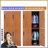 Armario Metálico para Ropa de Personal con Cerradura, Impresión por Transferencia de Madera, Gabinete de Acero para Bolsos, Zapatero de Hierro, Armario para Dormitorio de Personal