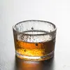 Vidrio resistente al calor soplado a mano textura de patrón de martillo sala de té casera juego de té japonés Kung Fu hecho a mano taza de degustación