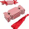 Caja de Dulces Creativa a Rayas Rojas Caja de Dulces para Boda Caja de Regalo de Dulces para Boda Caja de Embalaje Caja de Papel Lista para la Venta