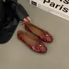 Zapatos Mary Jane poco profundos de estilo coreano para mujer, nuevos zapatos de primavera 2026 sin cordones para la noche, mocasines, mocasines, zapatos pequeños de cuero