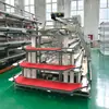 Jaula de Pollo Galvanizada por Inmersión Engrosada, Resistente a la Corrosión, Jaula de Pollo Ponedor de Escalera de Cuatro Niveles, Equipo Completo Automático para Granjas de Pollo