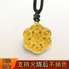 Nueva Tienda Dorada Mismo Estilo Método Antiguo Oro de Arena Colgante de Carpa de la Suerte Resistente al Fuego Color Duradero Colgante de Oro de Arena Joyería