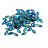 Pena de Cauda de Fênix Longa Colorida Gota d'Água Resina AB 7*15mm 40 Peças Adesivos para Sobrancelha DIY Materiais Artesanais para Roupas