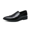 Comércio Exterior Tamanho Grande 4748 Sapatos Masculinos Para o Ano Todo Bico Fino Britânico Sapatos Sociais Casuais de Couro Masculinos Sapatos de Couro Slip-On
