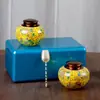 Yuerui Latas de Té Esmaltadas Cajas de Regalo Almacenamiento de Materiales Medicinales de Alta Gama Sello Pequeño Altar Cerámico Botella de Té Grande Vacía