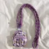 Nuevo Colgante de Bolso con Patrón de Espiga Blanco y Negro de Dibujos Animados Lanyard para Funda de Teléfono Mini Billetera Organizador de Auriculares Universal