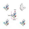 Accesorios para Joyería de Aleación con Goteo de Aceite DIY Colgante de Pájaro Gorrión Colorido Pulsera Llavero Colgante Decorativo W522