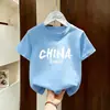 Camiseta Feminina 2026 Nova Verão Infantil Algodão Puro Manga Curta Moderna Solta Top Roupas de Verão Crianças Grandes Meninas Celebridade da Internet t