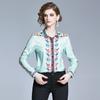 Camisa 2022 Otoño Moda Mujer Nueva Solapa Floral Manga Larga Ajustada Moda Camisa Elegante Para Ir Al Trabajo