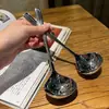 Colher de Sopa Aço Inoxidável 304 Colher Adulto Para Beber Sopa Cabo Longo Espessado Cozinha Colher Para Temperos Mingau Colher Grande
