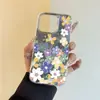 Funda Morada con Flor para iPhone 17 Adecuada para Apple 16Promax14 Creativa 15Pro Chica 13 Moda