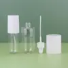 Garrafa Tampa de Cartão Fundo Redondo para Pet 60/90/120/150/180/240ml Garrafa com Bomba Plástica Garrafa Cosmética