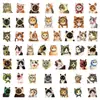 50 Adesivos Transparentes Fofos para Pets com Lenços para Gatos e Filhotes, Adequados para Capas de Celular, Cadernos e Tablets, Atacado