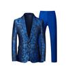 Comercio Exterior Nuevo Traje Estampado de Un Botón para Hombre Ropa para Actuación Escénica Traje Casual para Banquete Conjunto de Dos Piezas