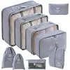 Conjunto de Armazenamento para Viagem Amazon Bolsa de Armazenamento para Viagem Conjunto de Oito Peças Bolsa de Armazenamento para Organização de Roupas de Viagem