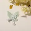 De aspecto de hada, dulce, borla, malla, con cuentas, mariposa de aplique de doble capa, accesorios para el cabello y adornos para la ropa estilo princesa dopamina para DIY