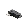 Adaptador Tipo-C Ângulo Esquerdo/Direito de 90 Graus USB Mini Macho para Fêmea Carregamento Micro Android Adaptador de Extensão
