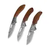Mango de Cuchillo de Fruta Cuchillo de Carne Pelador de Res y Cordero Filoso Cuchillo Pelador de Fruta Acero de Damasco Navaja Plegable Cuchillo Multiusos
