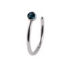 Piercing de nariz em aço inoxidável simples em forma de C transfronteiriço piercing de nariz com strass de bolsa de aço inoxidável 0.8mm piercing de nariz com cor galvanizada piercing falso de lábio