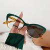Armação de óculos gatinho nova da moda armação de óculos de personalidade moderna cor contrastante óculos de mudança de cor anti-luz azul comércio exterior transfronteiriço