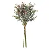 Flor de simulación boda flor terminada ramo de flores planta verde eucalipto de plástico vestido boda al aire libre accesorios para sesión de fotos en casa venta al por mayor