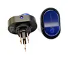 Interruptor basculante de olho de gato oval ASW-20D com lâmpada 12V lâmpada olho de gato lâmpada LED interruptor de modificação de carro