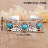 Pulsera Abierta Mingcheng Creativa Bohemia Cactus Turquesa Patrón Retro Pulsera para Mujer