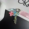 Amante de Golfinhos Ponto de Bolinha Renda Plumeria Concha com Tema Oceânico Flor de Pedra Natural com Contas Corrente de Celular Pingente de Golfinho