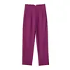 Moda Femenina Transfronteriza Estilo Europeo y Americano Pantalones Rectos Casuales de Cintura Alta Versátil Clásico Multicolor Largos 7901532