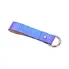 Llavero de Cuero Colgante de Llave de Pu Anillo de Llave de Metal Correa Cordón de Cuero Grabado con Láser Almacenamiento Regalo de Negocios Portátil