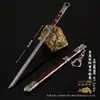 Arma Fría Modelo de Arma Artesanía Totalmente Metálica Adornos Espada Longquan Espada Zixiao Cuchillo de Anillo Modelo de Arma de Juguete