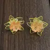 Pendientes Super Hada Bosque de Flores Francés Gardenia, Diseño Exquisito, Pendientes de Nicho, Gama Alta y Suaves