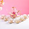 Lujo Ligero de Alta Gama Esmalte Tetera de Kung Fu Taza de Té Juego de Té Traje Tetera de Vidrio Resistente al Calor Tetera Doméstica Taza de Té