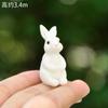 Nova boneca de coelho branco pequena de resina de simulação criativa paisagem em miniatura DIY mini ornamentos decorativos de animais de desenho animado