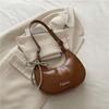 Bolso de Axila de Media Luna de Moda para Mujer 2025 Nueva Moda de Otoño Bolso Dumpling con Lazo Bolso de Hombro para Viajeros