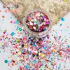 Pó de Glitter Popular para Nail Art da Amazon Maquiagem de Palco Flash Iluminador Corporal Joias para Unhas Atacado Alto Brilho