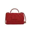 Bolsa Pequena de Bordado com Diamantes para Mulheres 2026 Nova Moda Versátil Bolsa Transversal com Corrente Bolsa de Mão Exquisita Super Popular Bolsa Quadrada Pequena
