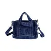Bolsa Feminina Jeans Estilo Coreano Tendência 2026 Bolsa de Ombro Único Transversal Bolsa de Tecido Casual Versátil Japonesa