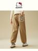 Pantalones Casuales con Forro de Felpa para Niñas Otoño e Invierno 2024 Nuevo Estilo de Dibujos Animados de Moda Pantalones Deportivos para Niños Venta al por Mayor