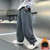 Ropa Infantil Pantalones para Niños Otoño e Invierno 2025 Nuevos Pantalones Casuales de Polar para Niños Invierno para Niños de Edad Media y Adolescentes Ropa de Invierno para Niños