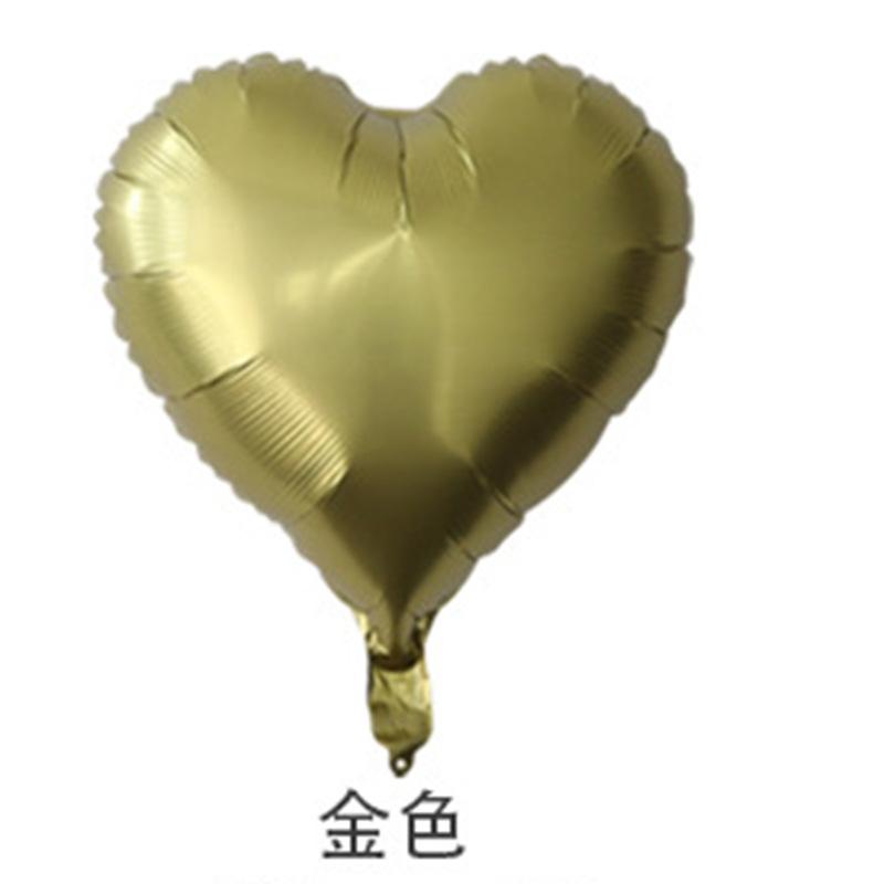 18寸爱心铝膜气球-金色